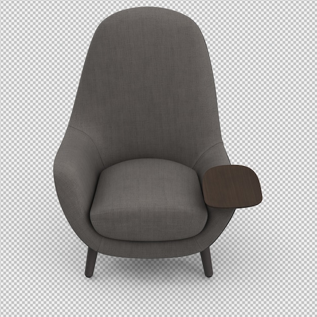  3d render of isometric armchair