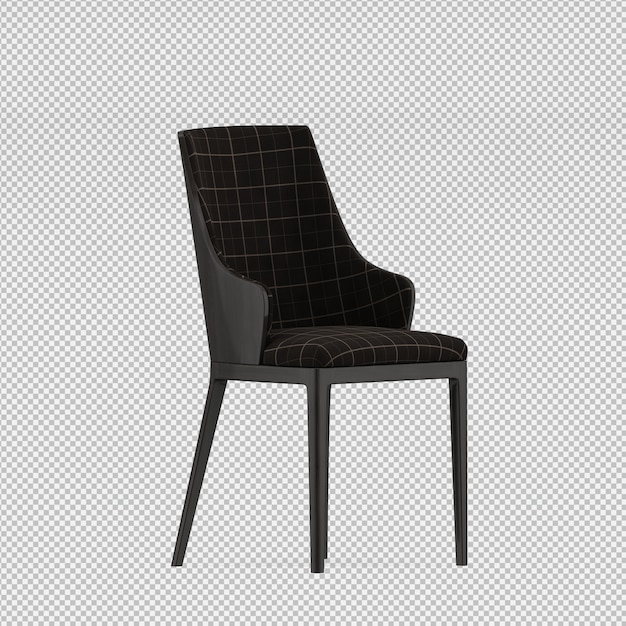  3d render of isometric armchair