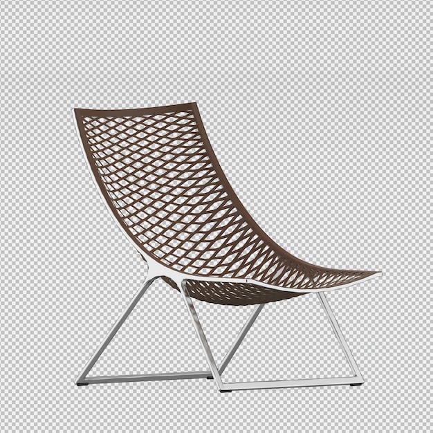 3d render of isometric armchair