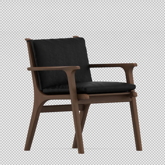 3d render of isometric armchair