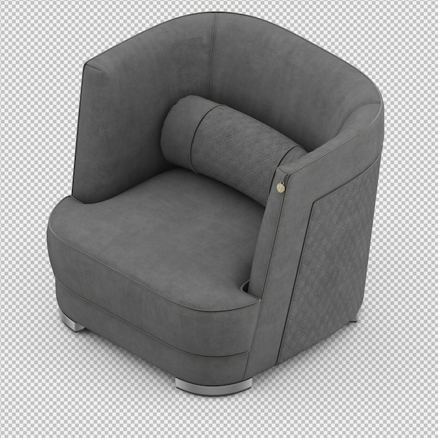 3d render of isometric armchair