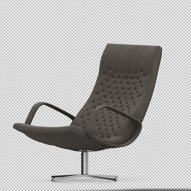 3d render of isometric armchair