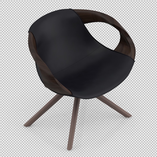 3d render of isometric armchair