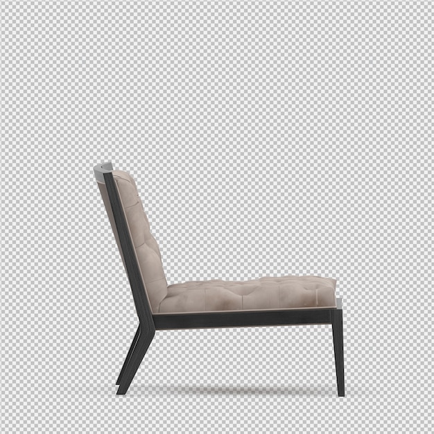 3d render of isometric armchair