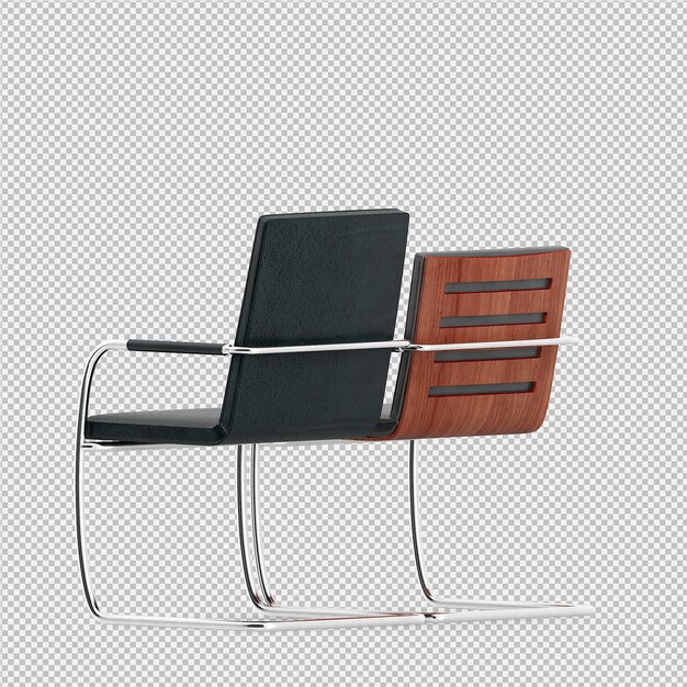 3d render of isometric chair