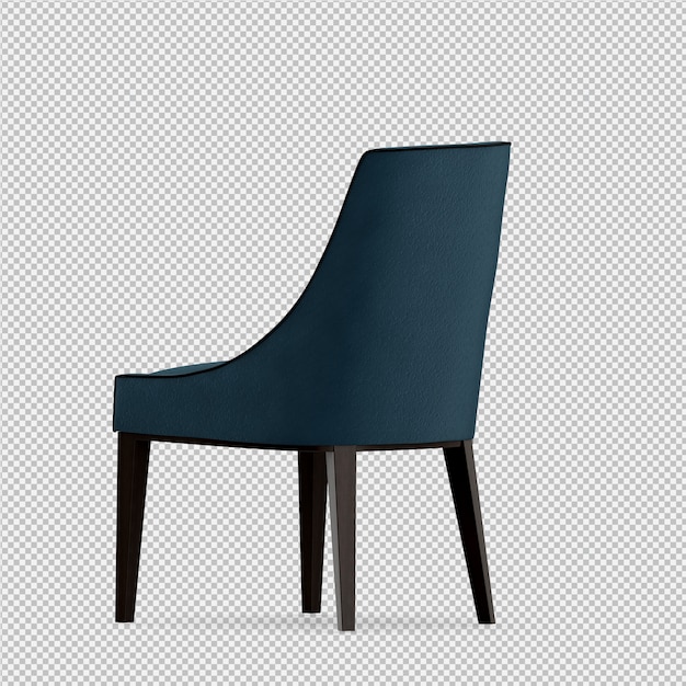 3d rendono della sedia isometrica