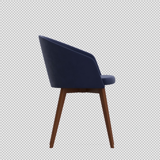 3d render of isometric chair