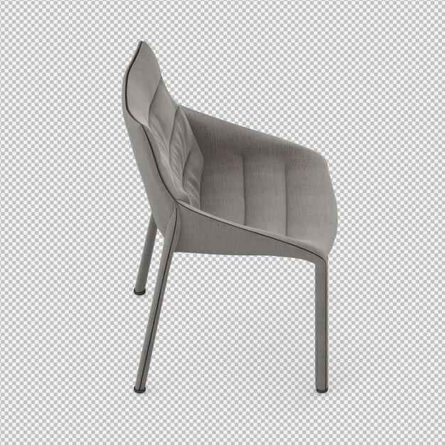 PSD 3d render of isometric chair