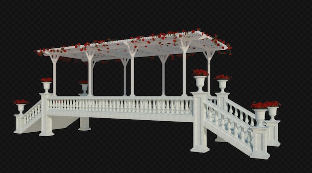 分離された3Dレンダリングアイビー植物