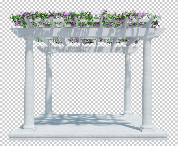 分離された3dレンダリングアイビー植物