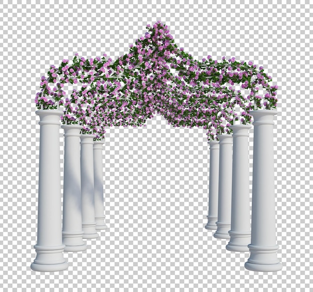 PSD 3d render ivy plants isolated