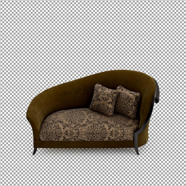 3D render izole edilmiş kanepe