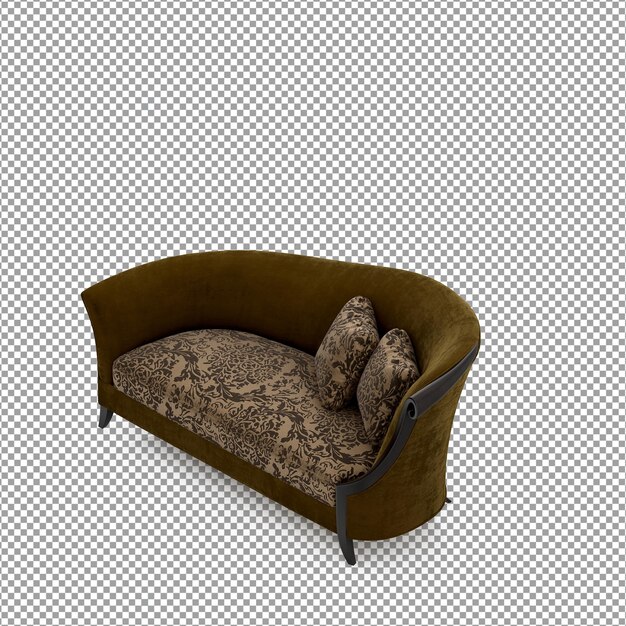 3D render izole edilmiş kanepe