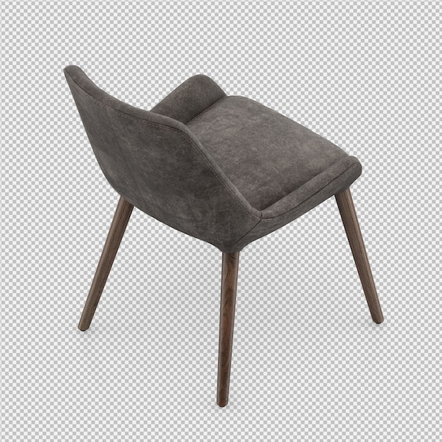 3d render izometryczny krzesło