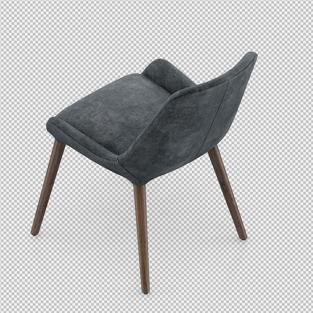 3d render izometryczny krzesło