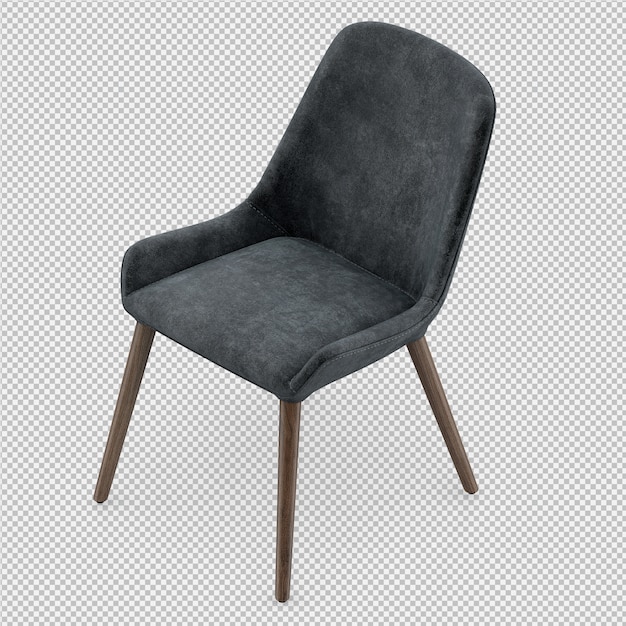 3d render izometryczny krzesło