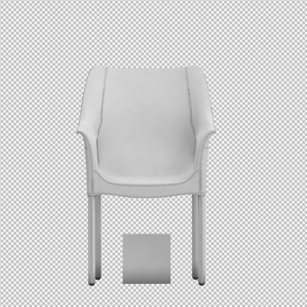 PSD 3d render izometryczny krzesło
