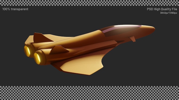 PSD 3d render of jet fighter plane