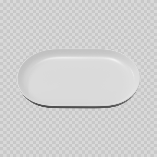 PSD 3d render of kitchen plate for scene creation