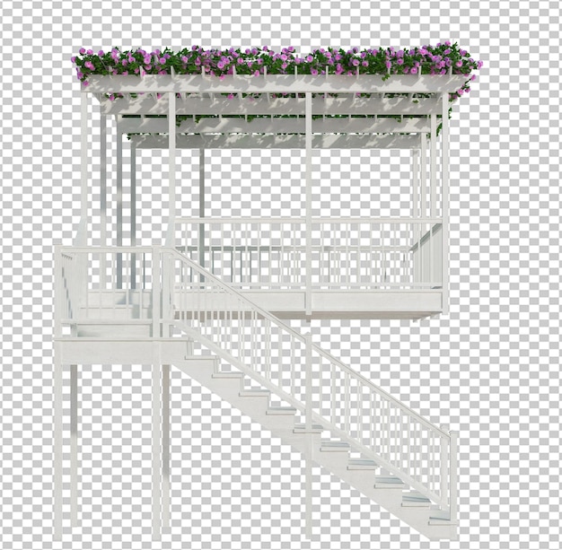 3d render klimop planten geïsoleerd op een witte achtergrond