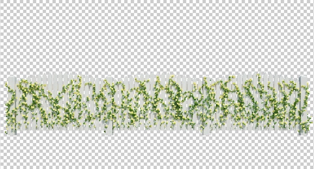 3d render klimop planten geïsoleerd