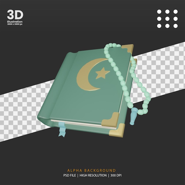 3d render koran illustratie