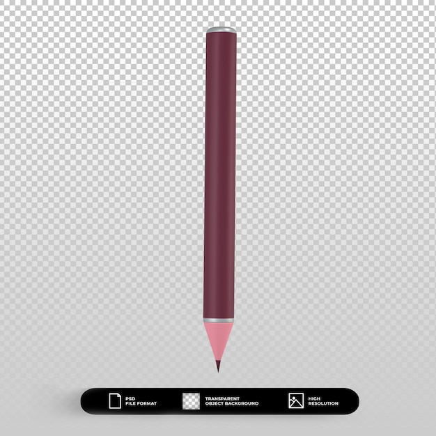 PSD 3d render kosmetyczna ikona ołówka do brwi