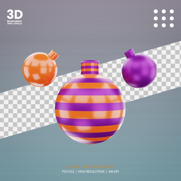 3d render lamp nieuwjaar illustratie