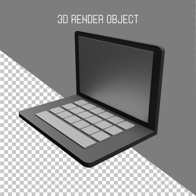 3d render laptop