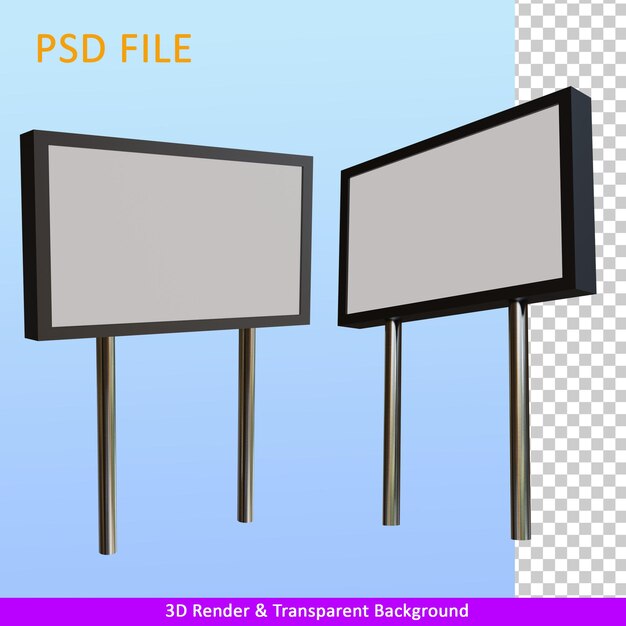 PSD 3d render lcd display information