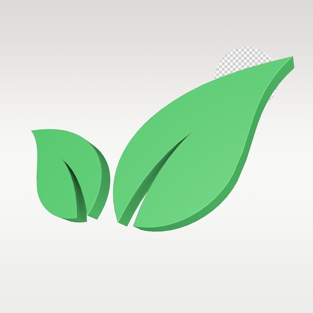 PSD 3d render leaves