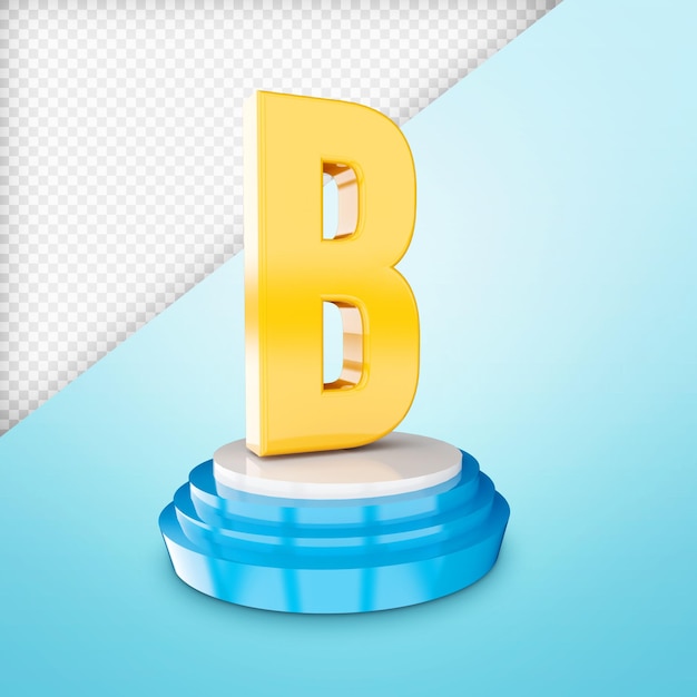 3D render letter premium psd