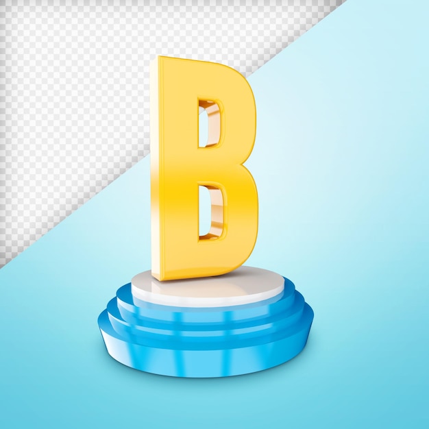 PSD render 3d lettera premium psd