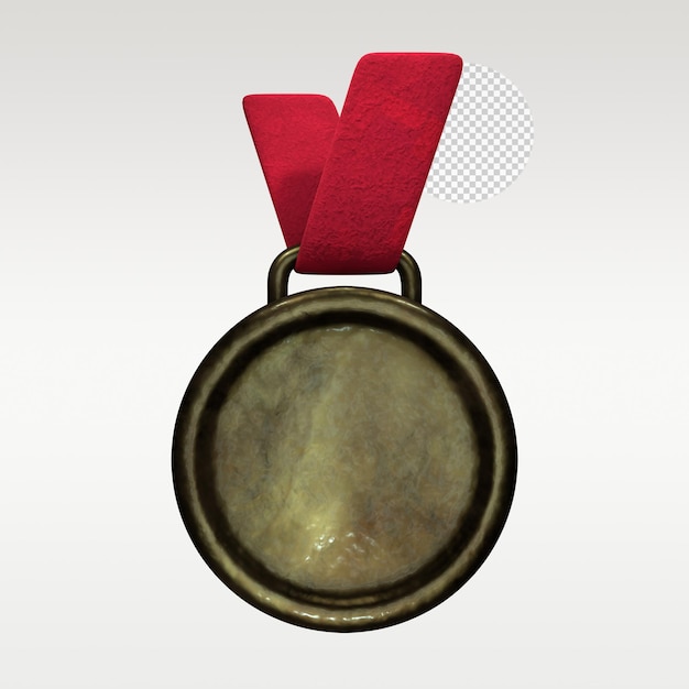 PSD 3d render level ranking-medaille