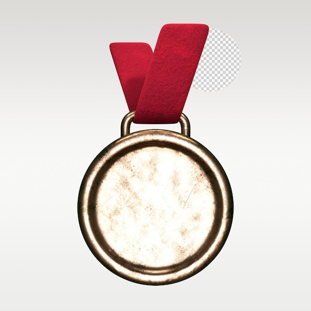 PSD 3d render level ranking medal