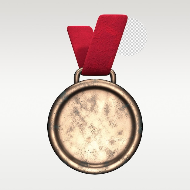 PSD 3dレンダリングレベルランキングメダル
