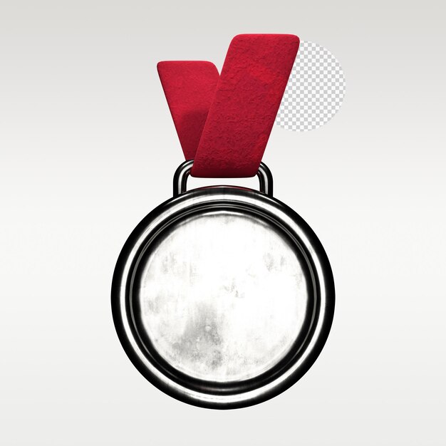 PSD 3d render level ranking medal