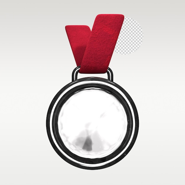 PSD 3d render level ranking medal