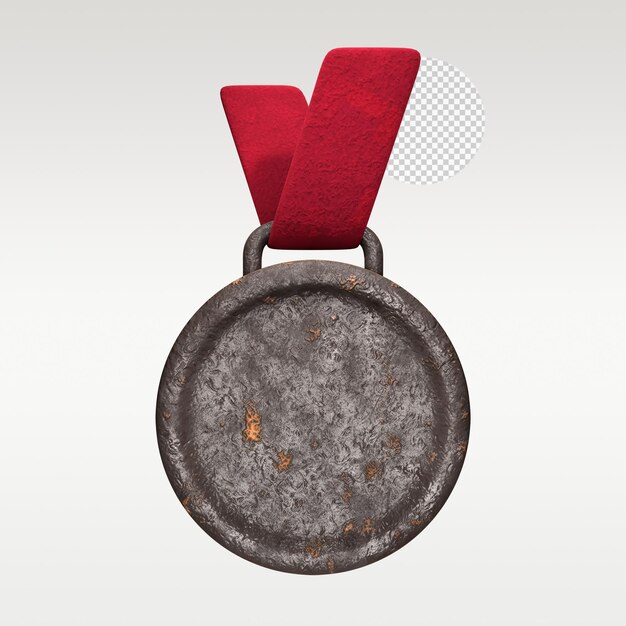 3D Render Level Ranking Medal