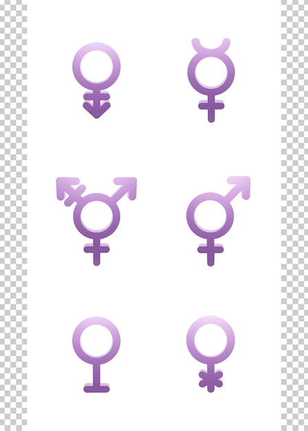 PSD 3d render lgbtq gender sexual identity icon