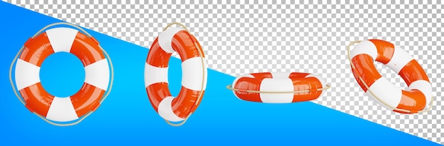 3d render of lifeguard rescue equipment isolated on transparent background,clipping path.