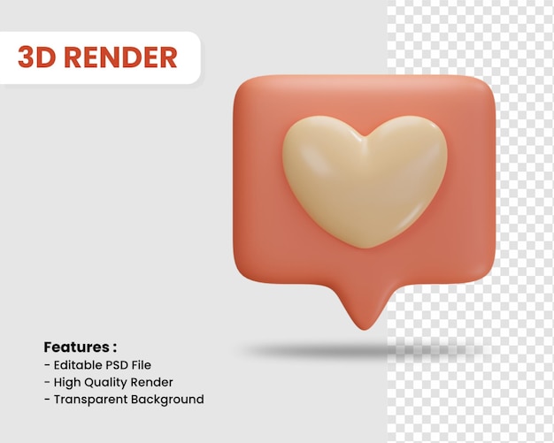 3d render like icon isolated