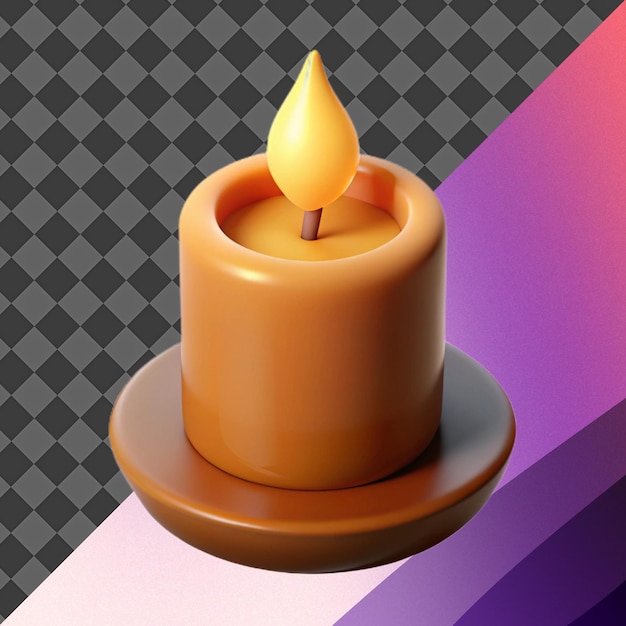 3D レンダリング ライトキャンドル スタンド
