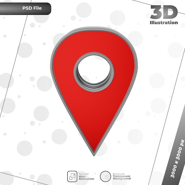 3D render locatie illustratie