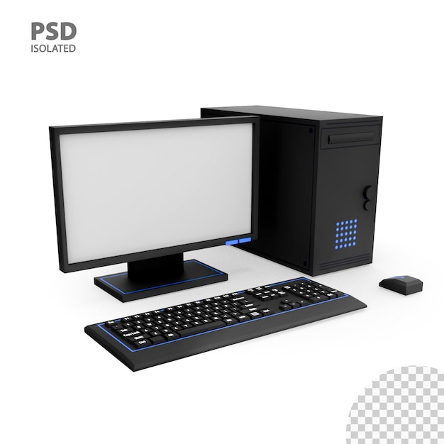 3d render low poly compute 4k resolution