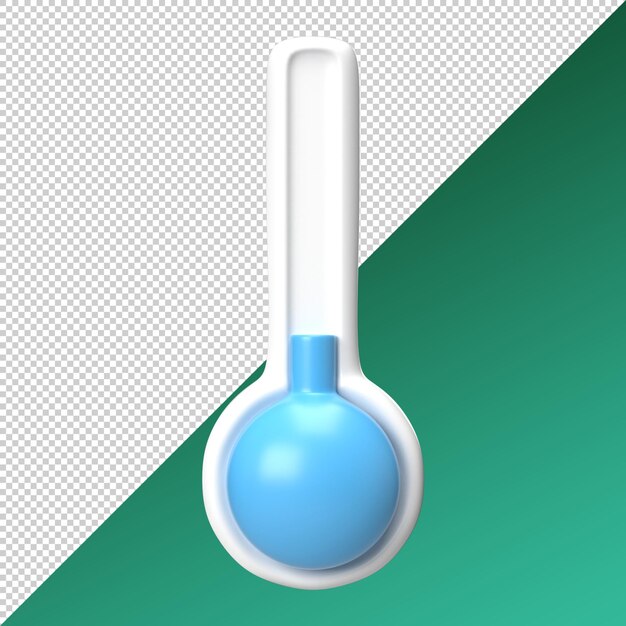 PSD 3d render low temperature icon render cute illustration