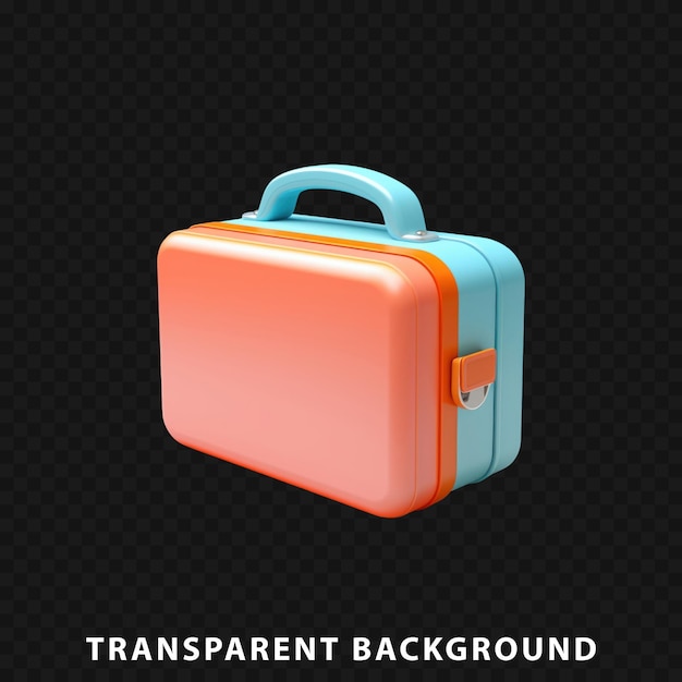 3d render lunch box geïsoleerd op transparante achtergrond