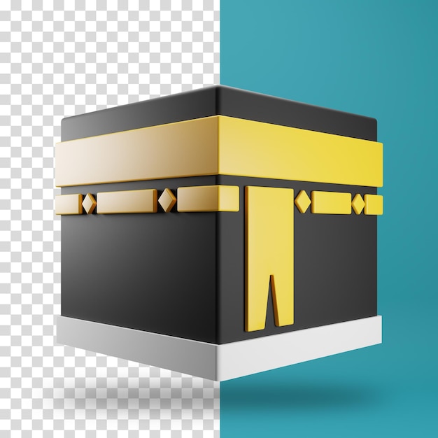 PSD 3d render makkah kaabah moslims hadj icoon