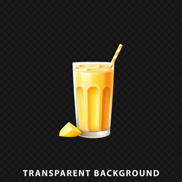 PSD 3d render mango lassi isolated on transparent background