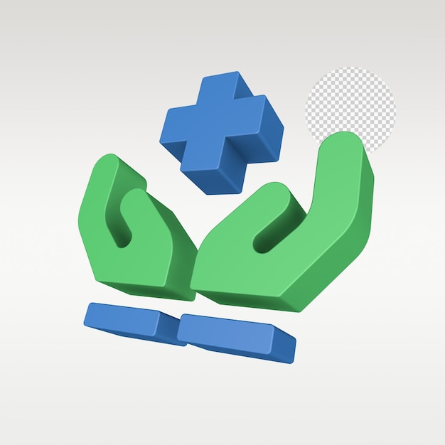 3d render medische gezondheid pictogram symbool